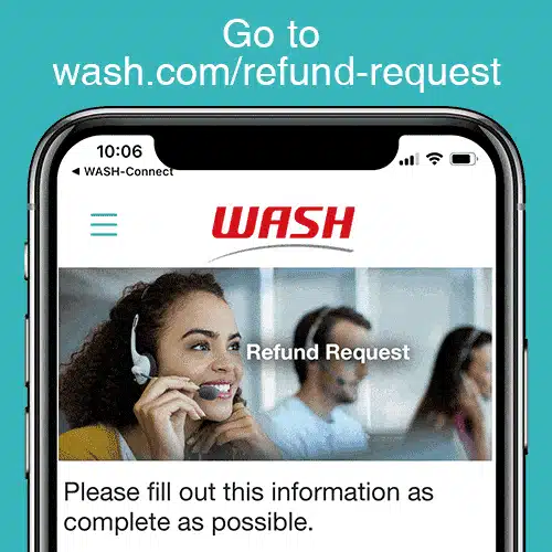 Request refund for old laundry card