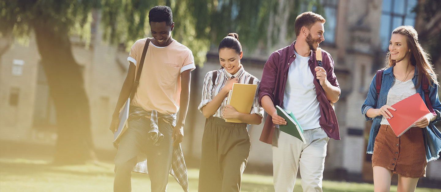 students on campus